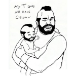 Dibujo para colorear El Hijo De Mister T Dibujo De MisterT Con Su Hijito Para Pintar Y Colorear A Laurence Tureaud Mario Baracus En El Dia Del Padre LaurenceTureaud
