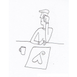 Dibujo para colorear Dibujo De Muchacho Enamorado Para Pintar Y Colorear