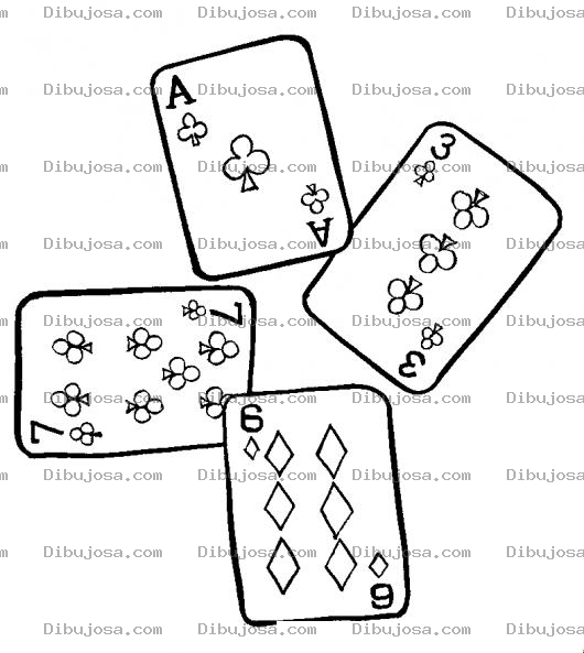 Dibujo para colorear Naipes Dibujo De Cartas Para Pintar Y Colorear