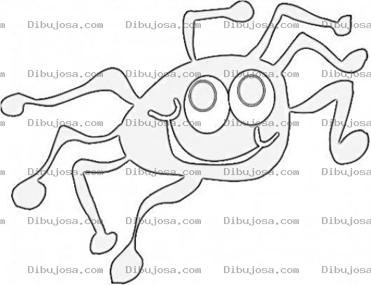 Dibujo para colorear Aranas Dibujo De Aranita De 8 Patas Para Pintar Y Colorear Tarantula Viuda Negra