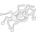 Dibujo para colorear Aranas Dibujo De Aranita De 8 Patas Para Pintar Y Colorear Tarantula Viuda Negra