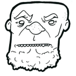 Dibujo para colorear Dibujo De Viejito Pelon Y Barbado Para Pintar Y Colorear