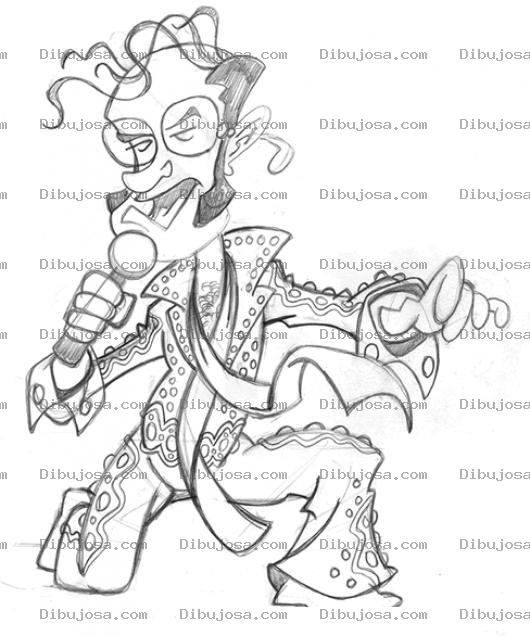 Dibujo para colorear Imitador De Elvis Presley Para Pintar Y Colorear A Elvispresley Prestley Elvispresli
