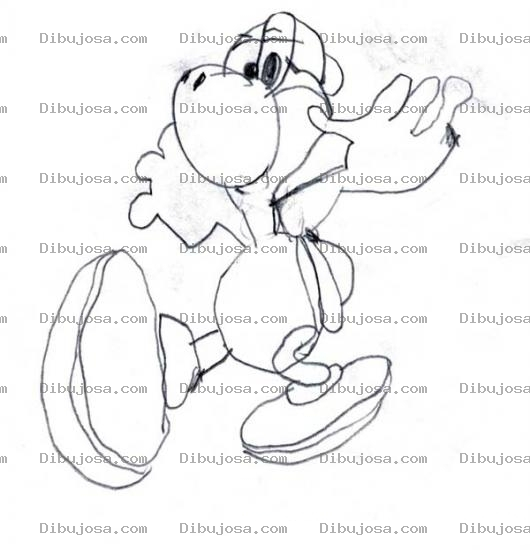Dibujo para colorear Dibujo De Yoshi De Mario Bros Para Pintar Y Colorear