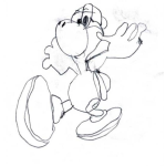 Dibujo para colorear Dibujo De Yoshi De Mario Bros Para Pintar Y Colorear