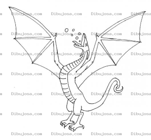 Dibujo para colorear Dibujo De Dragon Sacando Burbujas Para Pintar Y Colorear Erupo De Dragon