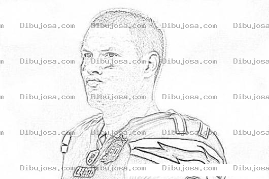 Dibujo para colorear Philip Rivers Dibujo Del Philiprivers Jugador De Futbol Americano En La NFL Para Pintar Y Colorear A Filip Rivers