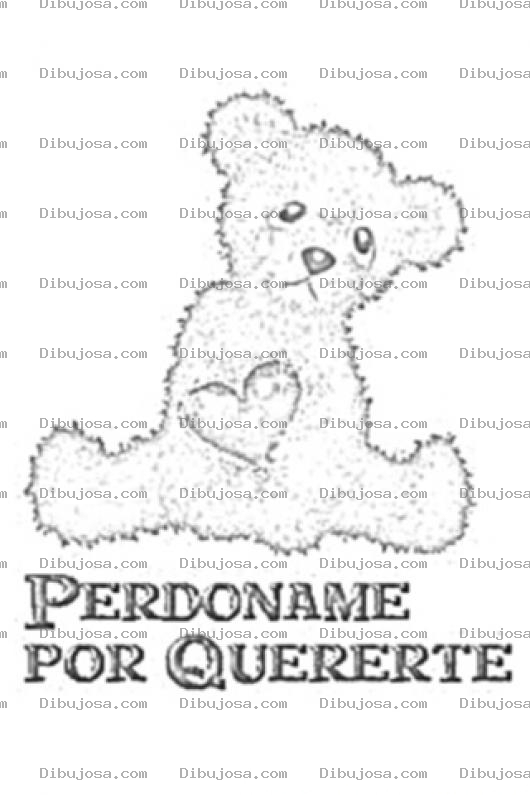 Dibujo para colorear Perdoname Por Quererte Dibujo De Osito Pidiendo Perdon Para Pintar Y Colorear