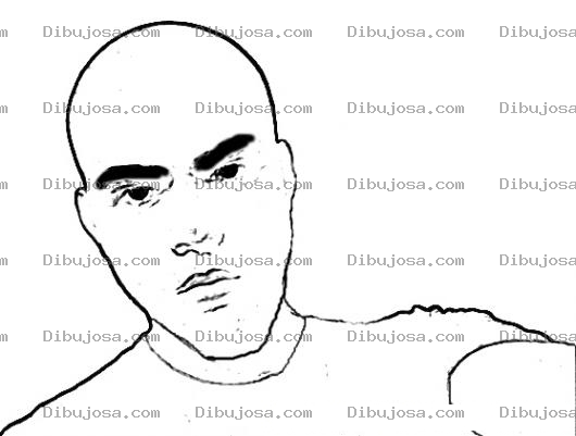 Dibujo para colorear colorear hombre sin pelo