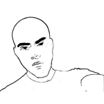 Dibujo para colorear colorear hombre sin pelo