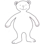 Dibujo para colorear Dibujo De Osito Gordito Para Pintar Y Colorear Oso Parado