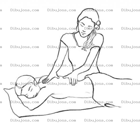 Dibujo para colorear Masajes A Domicilio Dibujo De Mujer Masajista Para Pintar Y Colorear Masajeadora De SPA Experta En Masajes De Relajacion