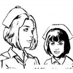 Dibujo para colorear Enfermeras Dibujo De Dos Enfermeras Jovenes Y Bonitas Para Pintar Y Colorear A Una Rubia Y Otra Morena