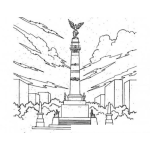 Dibujo para colorear El Angel De Mexico Dibujo Del Monumento Del Angel De La Independencia De Mexico Para Pintar Y Colorear