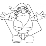 Dibujo para colorear Dibujo De Santa Claus Con Los Brazos Abiertos Para Pintar Y Colorear Al Viejito Pascuero Santaclaus Gordito Y Bonachon Para Una Tarjeta De Feliz Navidad