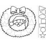 Dibujo para colorear Dibujo De La Cara De Santa Para Imprimir Con Figuras Para Recortar Y Colorear Ideal Para Una Tarjetita De Navidad