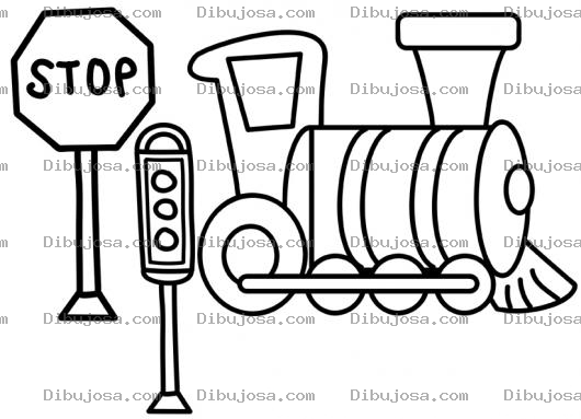 Dibujo para colorear Dibujo De Tren Locomotora Para Pintar Y Colorear Cabeza De Tren