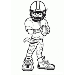 Dibujo para colorear Dibujo De Chico Futbolista Con Casco Y Vestuario De Futbol Americano Para Pintar Y Colorear
