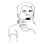 Dibujo para colorear Bostezo Bostezar Dibujo De Hombre Bostezando Cansado Con Mucho Sueno Y Con Ganas De Dormir Para Pintar Y Colorear