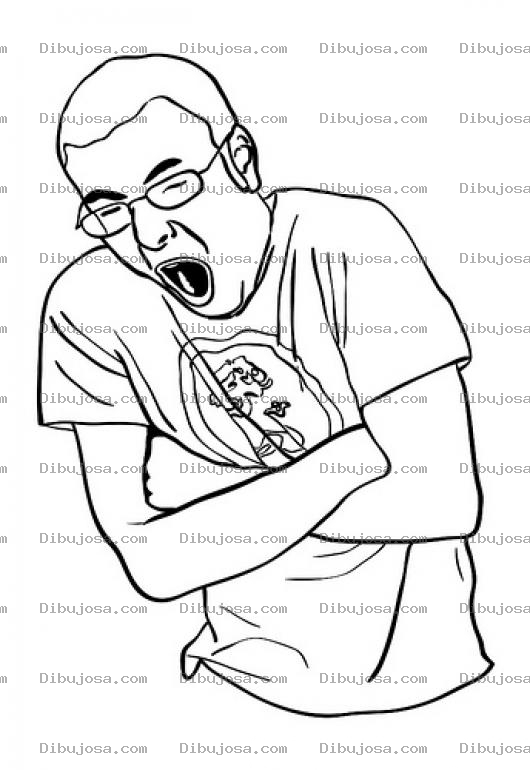 Dibujo para colorear Dolor De Estomago Dibujo De Chico Quejandose Del Dolor De Barriba Para Pintar Y Colorear