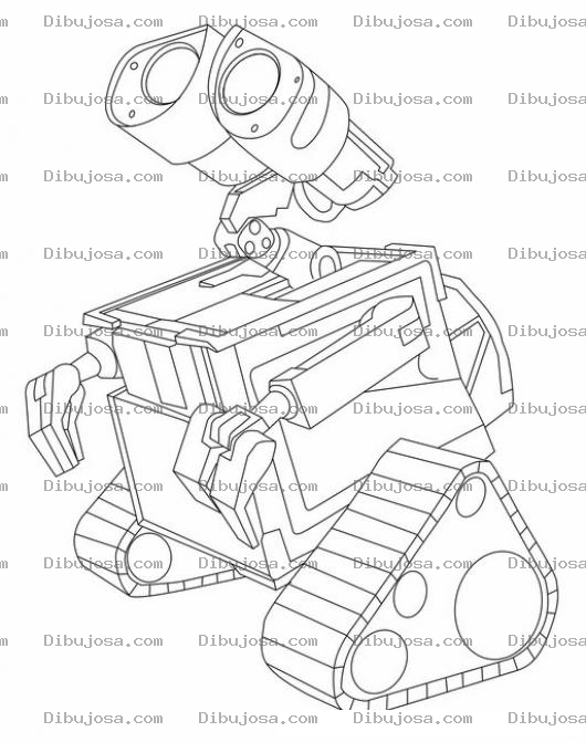 Dibujo para colorear Wall E Dibujo Del Robotito Wall E Para Pintar Y Colorear