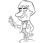 Dibujo para colorear Dibujo De Profesor Con Pantalon Cuadriculado Para Pintar Y Colorear Pantalon De Cuadros