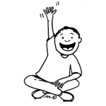 Dibujo para colorear Dibujo Para Colorear A Un Nino Levantando La Mano Para Preguntar Algo