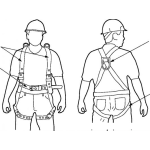 Dibujo para colorear Seguridad Industrial Dibujo Para Colorear La Correcta Colocacion De Un Arnes Para Evitar Caidas Y Accidentes En Trabajadores De La Construccion