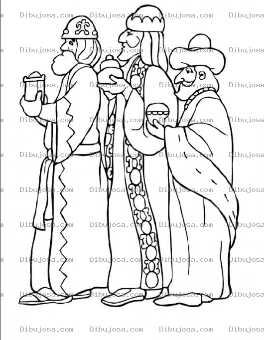 Dibujo para colorear Lostresreyesmagos Dibujo De Los Tres Reyes Magos Para Pintar Y Colorear