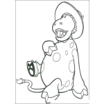 Dibujo para colorear Vaquita Con Sombrero Para Pintar Y Colorear