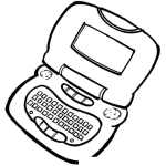 Dibujo para colorear Laptop De Juguete Para Pintar Y Colorear