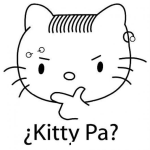Dibujo para colorear Dibujo De Hello Kitty Pensativa Para Pintar Y Colorear