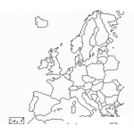 Dibujo para colorear Colorear Mapa de Europa