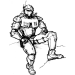 Dibujo para colorear Dibujo De Robot Descansando Para Pintar Y Colorear