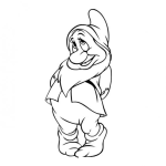 Dibujo para colorear Dibujo De Enanito Timido Para Pintar Y Colorear