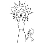 Dibujo para colorear Susto Dibujo De Mujer Asustada Por Un Nino Para Pintar Y Colorear Asuston