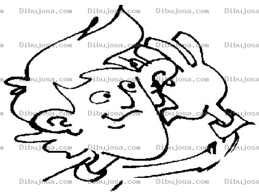 Dibujo para colorear Dibujo De Chico Sordo Tratando De Escuchar Para Pintar Y Colorear