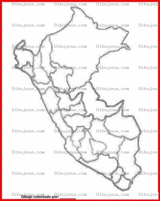 Dibujo para colorear Colorear el mapa de Peru