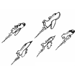 Dibujo para colorear Dibujo De Avioncitos Volando Para Pintar Y Colorear 5 Aviones Del Ejercito