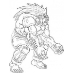 Dibujo para colorear Blanka Streetfigher Coloring Page Para Pintar Y Colorear Dibujo De Blanca De Street Fighter