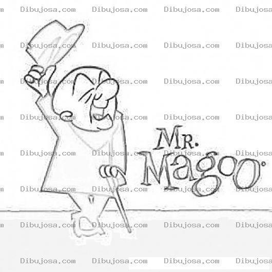 Dibujo para colorear Mister Magoo Coloring Page Para Pintar Y Colorear Dibujo De Mister Magu Mrmagu Senor Magu