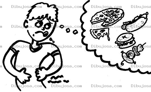 Dibujo para colorear Hambre Dibujo De Chico Hambriento Para Pintar Y Colorear