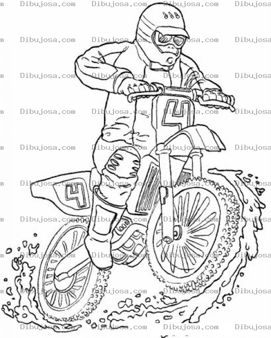 Dibujo para colorear Dibujo De Moto De Enduro Para Pintar Y Colorear Esta Mi Moto Alpina Derrapante
