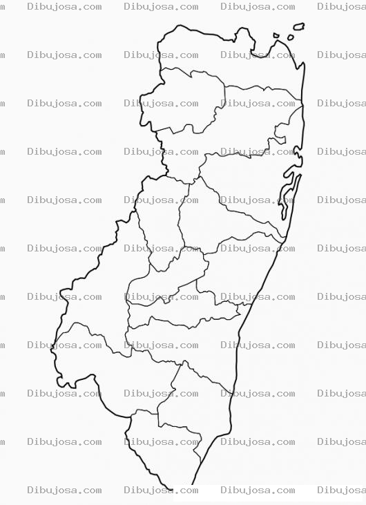 Dibujo para colorear Colorear mapa de el Salvador