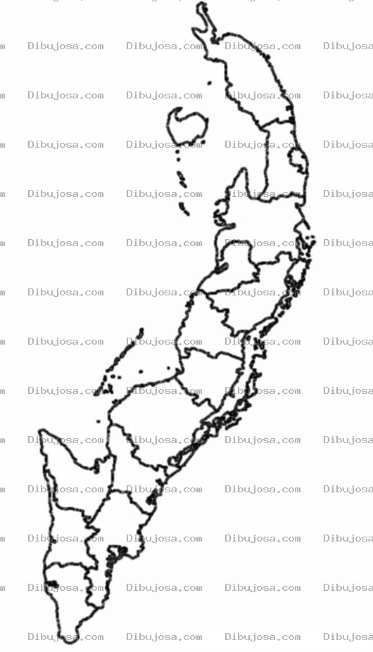 Dibujo para colorear Colorear mapa de Cuba