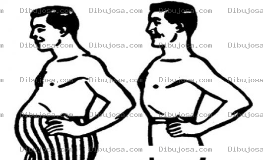 Dibujo para colorear Antes Y Despues Dibujo De Hombre Despues De Dieta Y Ejercicios Para Pintar Y Colorear