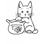 Dibujo para colorear Malasintenciones Dibujo De Gato Con Malas Intenciones Para Pintar Y Colorear la tentacion del gato