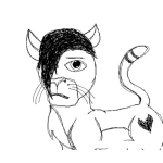 Dibujo para colorear Gato Emo Dibujo De Gato Con Pelo Sobre La Cara Para Pintar Y Colorear Al Gatoemo