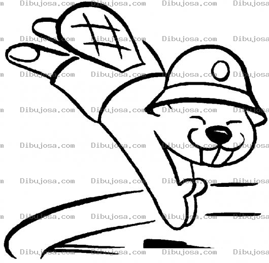 Dibujo para colorear Dibujo De El Clavado De La Ardilla Para Pintar Y Colorear