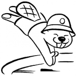 Dibujo para colorear Dibujo De El Clavado De La Ardilla Para Pintar Y Colorear